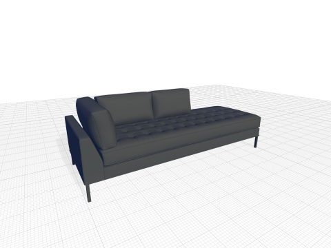Paramount Daybed Long Chair Modelo 3D