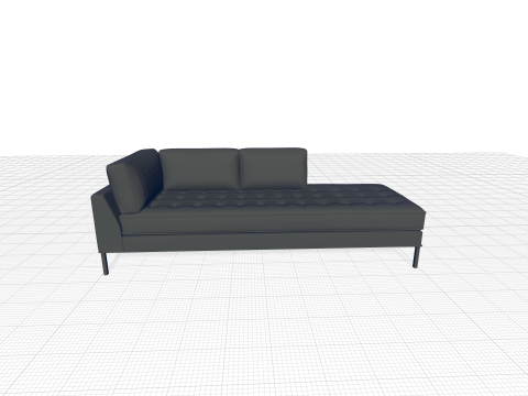 Paramount Daybed Long Chair Modelo 3D