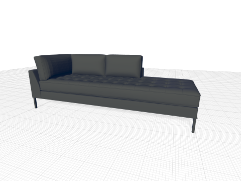 Paramount Daybed Long Chair Modelo 3D