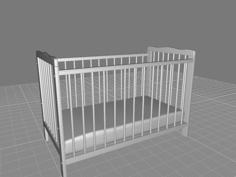 Journey Jameson Cot - Mattress 3D Modell