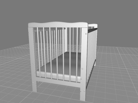 Journey Jameson Cot - Mattress 3D Modell
