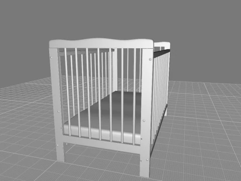 Journey Jameson Cot - Mattress 3D Model