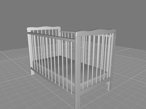 Journey Jameson Cot - Mattress 3D Modell