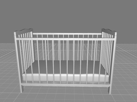 Journey Jameson Cot - Mattress 3D Modell