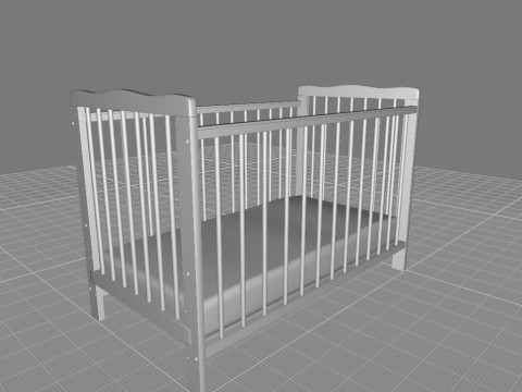 Journey Jameson Cot - Mattress 3D Modell