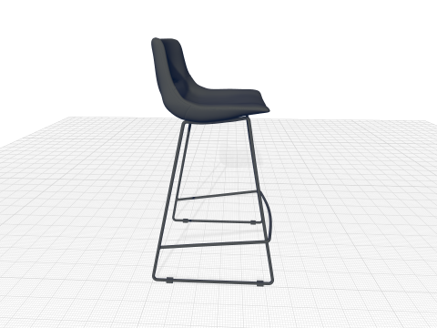 Erwin Bar and Counter Stool Tall Chair 3D Модель
