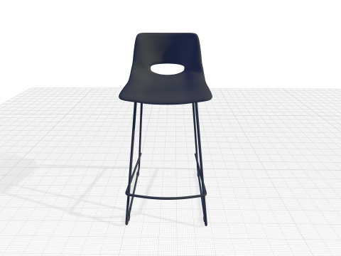 Erwin Bar and Counter Stool Tall Chair 3D Модель