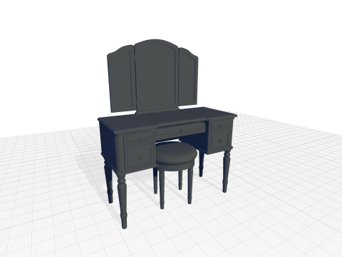 Behrendt MakeUp Vanity Set with Mirror 3D Модель