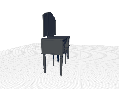 Behrendt MakeUp Vanity Set with Mirror 3D Модель