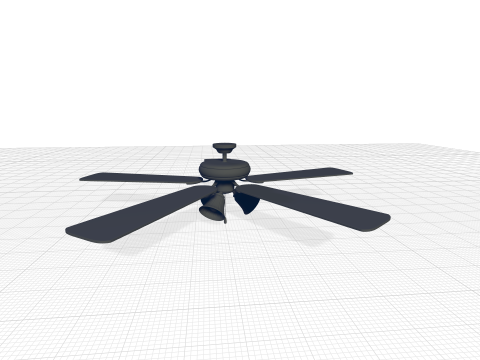 Godbey Standard Ceiling Fan 3D Model