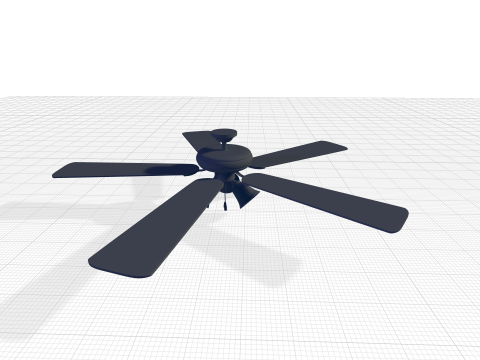 Godbey Standard Ceiling Fan 3D Model