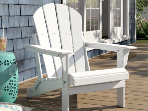 Cadeira Adirondack dobr&aacute;vel de pl&aacute;stico Alger Modelo 3D