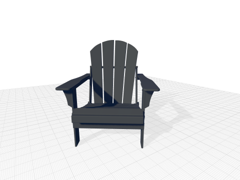Alger Plastic Folding Adirondack Chair 3D 模型