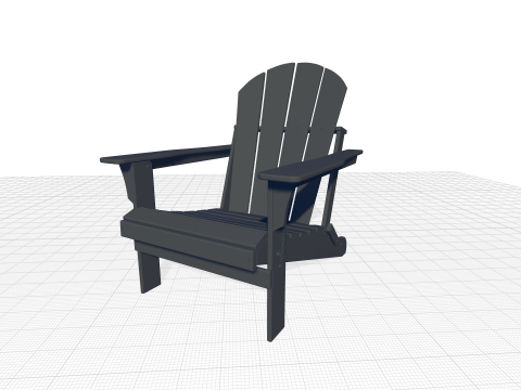 Alger Plastic Folding Adirondack Chair 3D 模型