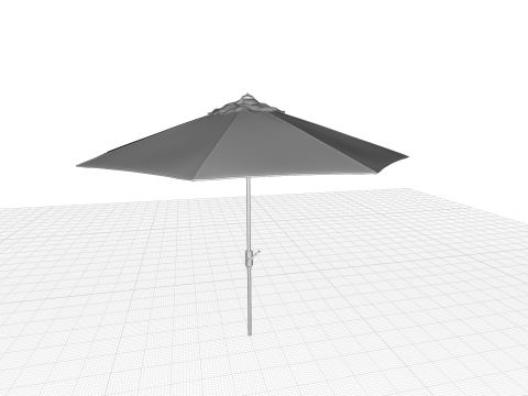 Market Umbrella - 4 Colour Model 3D