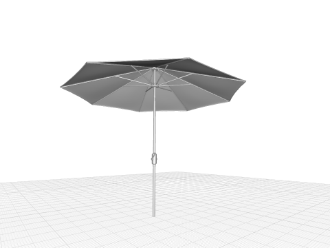 Market Umbrella - 4 Colour Model 3D