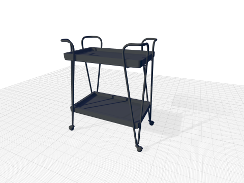 Maley Bar Cart 3D Model