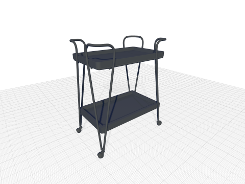 Maley Bar Cart 3D Model