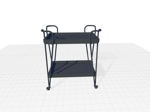 Maley Bar Cart 3D Model