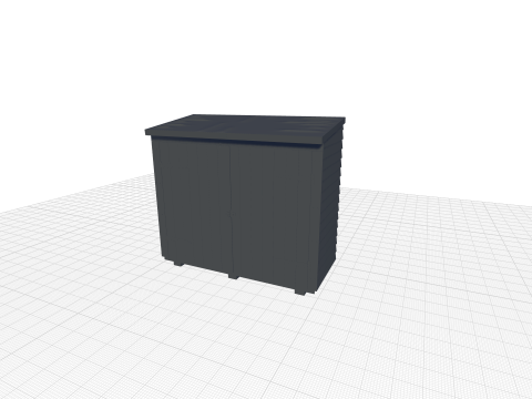 Buckthorn Pent Wooden Bike Shed Modelo 3D