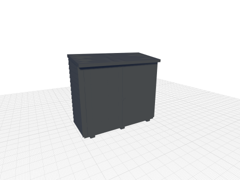 Buckthorn Pent Wooden Bike Shed Modelo 3D