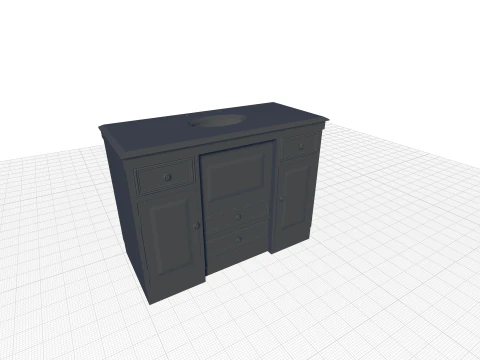 Oglesby Single Bathroom Vanity Set 3D Model