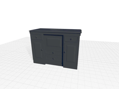 Oglesby Single Bathroom Vanity Set 3D Model