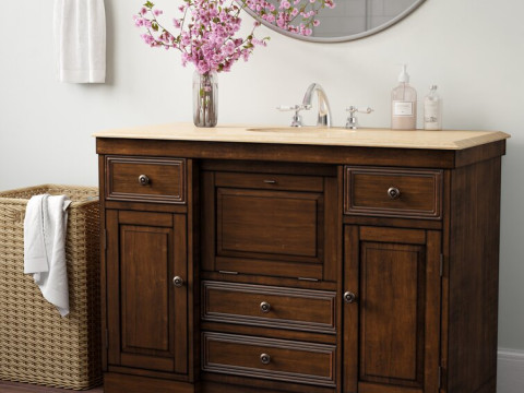 Oglesby Single Bathroom Vanity Set 3D 모델