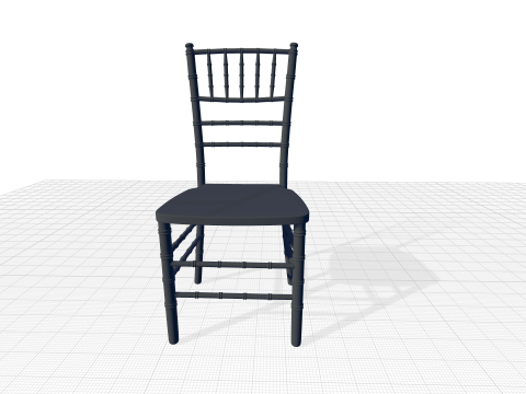 Gold Chiavari Metal Ladder Back Side Chair 3D Model