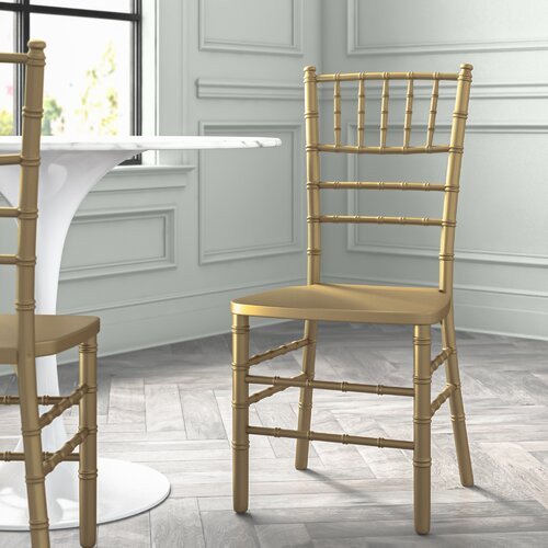 Gold Chiavari Metal Ladder Back Side Chair 3D Model .c4d .max .obj .3ds .fbx .stl .blend