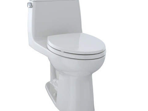 Elongated One-Piece Toilet 3D मॉडल