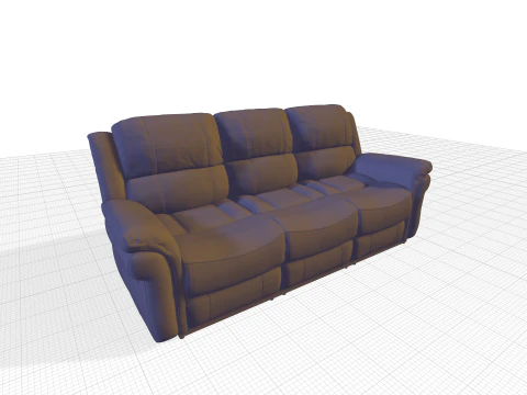 Arles Reclining Sofa - 3 Colour 3D Model