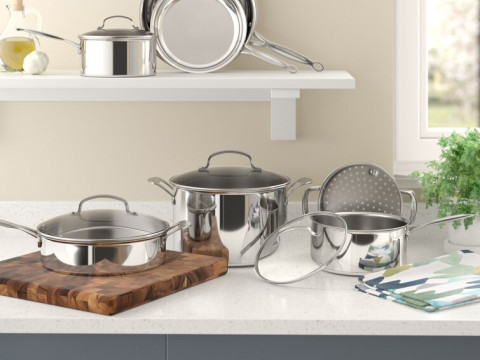 Cuisinart Chefs Classic Stainless Steel Cookware Set Modelo 3D