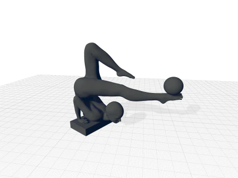 Tickmacrevan Resin Doll Figurine - 2 Colour 3D Model
