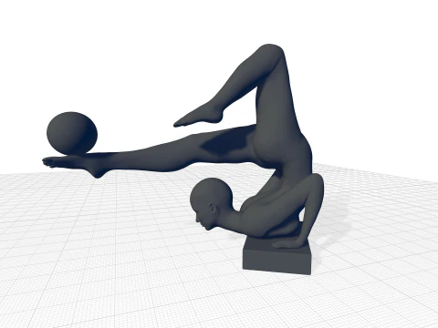 Tickmacrevan Resin Doll Figurine - 2 Colour 3D Model