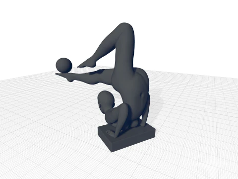 Tickmacrevan Resin Doll Figurine - 2 Colour 3D Model