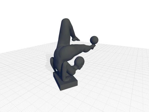 Tickmacrevan Resin Doll Figurine - 2 Colour 3D Model