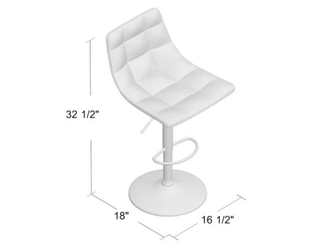 Haeli Swivel Height Bar Stool 3D Model