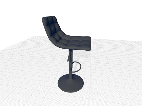 Haeli Swivel Height Bar Stool Modèle 3D