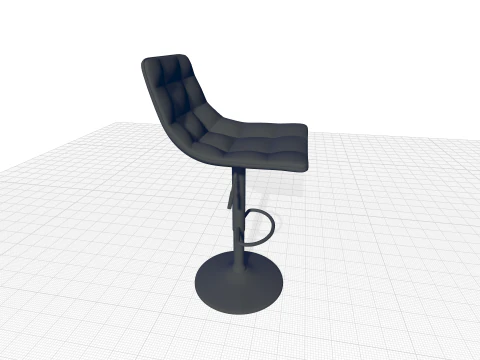 Haeli Swivel Height Bar Stool 3D Model