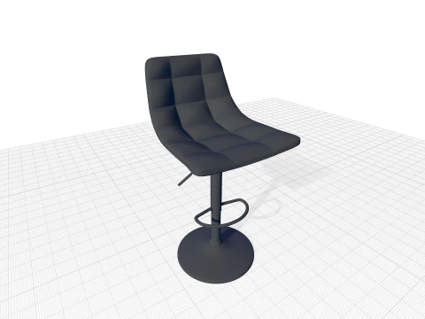 Haeli Swivel Height Bar Stool 3D Model