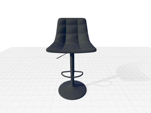 Haeli Swivel Height Bar Stool 3D Model