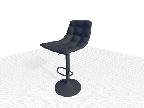 Haeli Swivel Height Bar Stool 3D Model