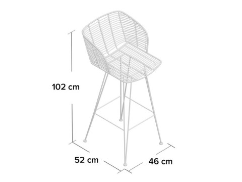 Deloris Bar Stool 3D Modell