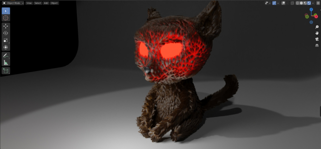 cute cat 3D Model .c4d .max .obj .3ds .fbx .stl .blend 