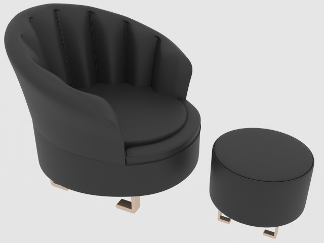 black chair 3D Model .c4d .max .obj .3ds .fbx .stl .blend 