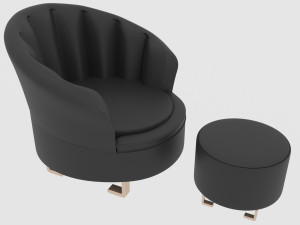 black chair Modelo 3D