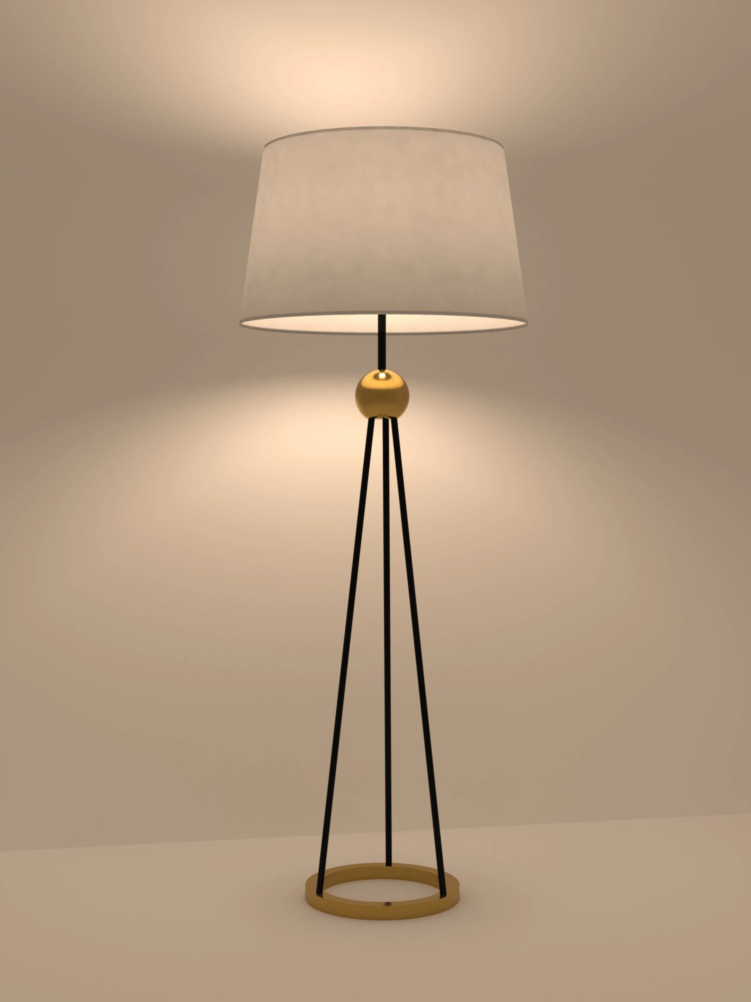 floor lamp 3D Model .c4d .max .obj .3ds .fbx .stl .blend 