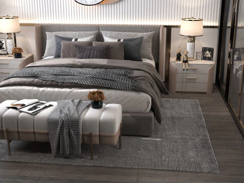 Bedroom livingroom 3D Model