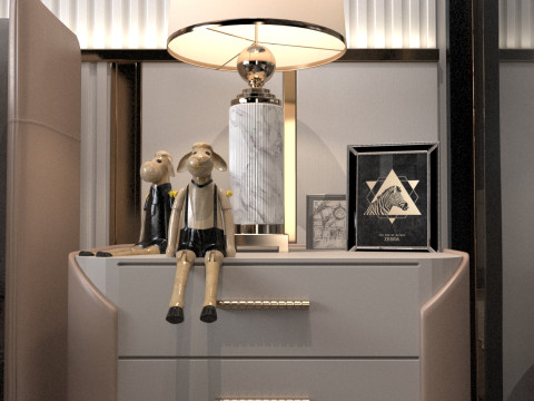 Bedroom livingroom 3D Model